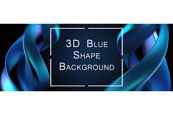 3D Blue Shape Background for Modern Design