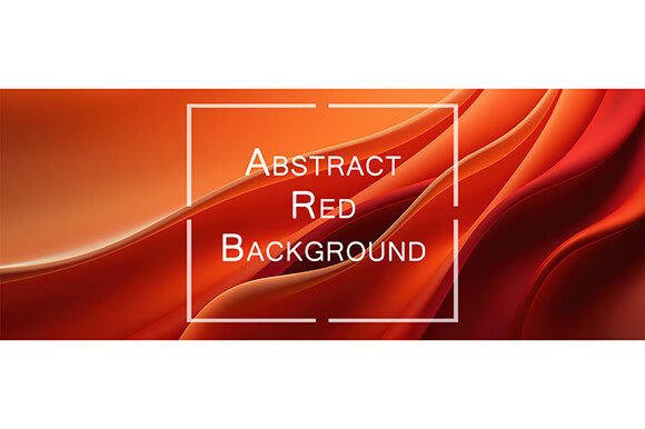 Abstract Red Background: Premium 3D Wavy Design Asset