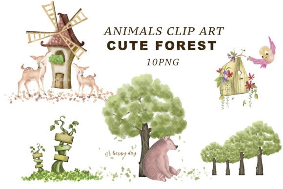 Animals Clipart and Cute Forest Clipart: Elevating Your Digital Creations with Nature-Inspired Design