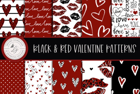 Black and Red Leopard Valentine Patterns: A Versatile Design Solution for Creative Professionals