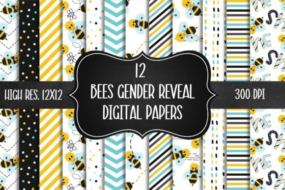 Bumble Bees Gender Reveal Digital Paper: The Ultimate Tool for Modern Creators and Professionals