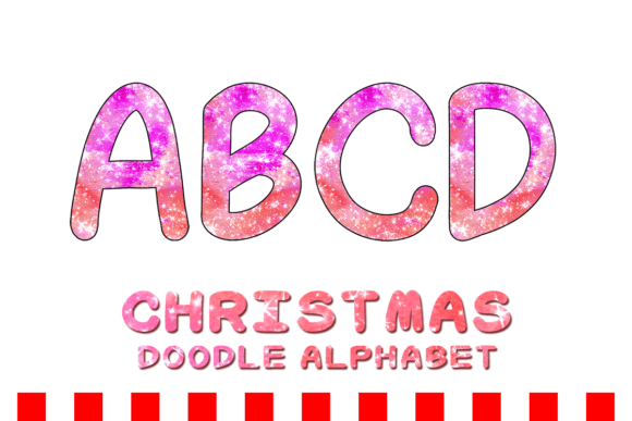 Christmas Doodle Alphabet Letter 147 for Your Projects
