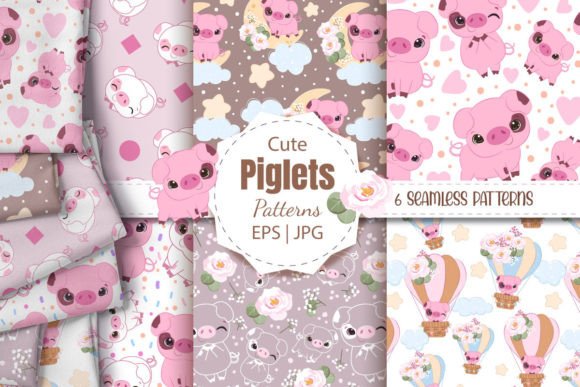 Cute Piglet Themed Seamless Pattern for Creative Projects