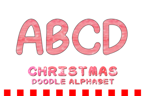 Elevate Your Holiday Branding with Christmas Doodle Alphabet Letter 156