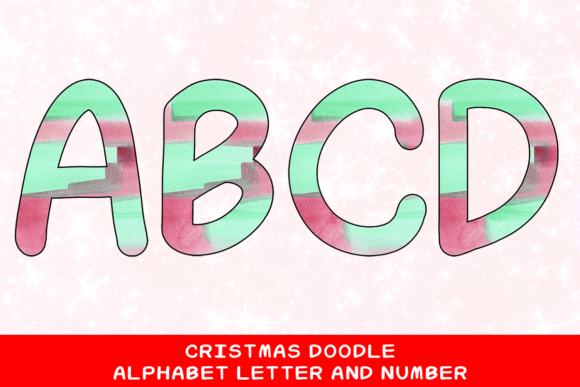 Elevating Holiday Branding with Christmas Doodle Alphabet Letter 46
