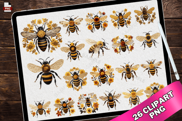 Embroidery Honey Bee PNG Clipart: A Detailed Look at High-Resolution Digital Assets for Creative Projects
