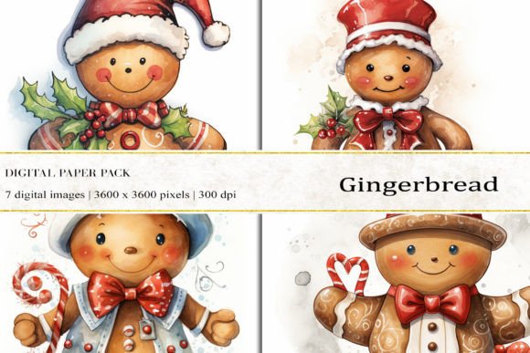 Ginderbread Digital Papers for Creative Projects