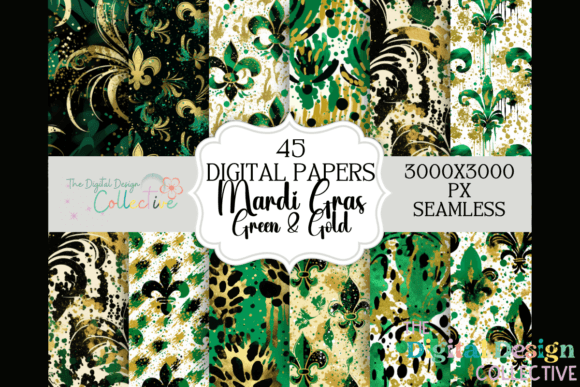 Mardi Gras Seamless Digital Paper Green: A Strategic Asset for Creative Professionals