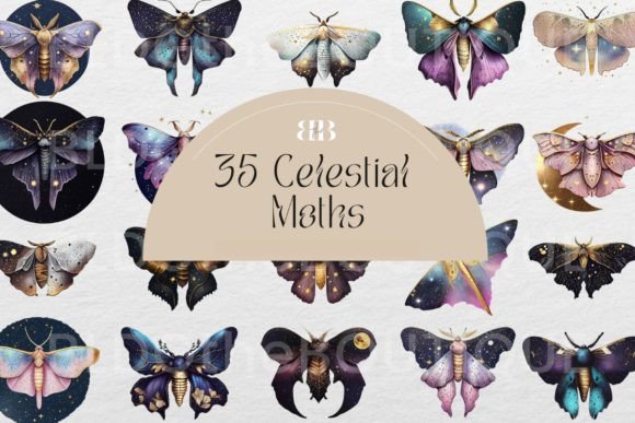 Unlocking Creative Potential with the Mystic Celestial Moth Clipart PNG Bundle