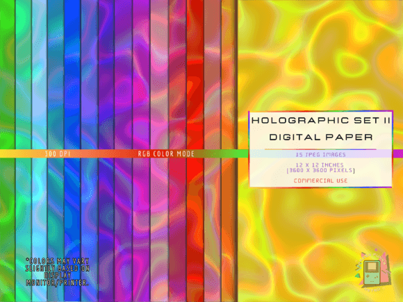 Unlocking Creativity with Holographic Set II Digital Papers