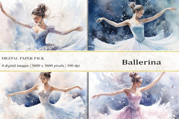 Watercolor Ballerina Digital Papers: Transforming Creative Projects with AI-Generated Art